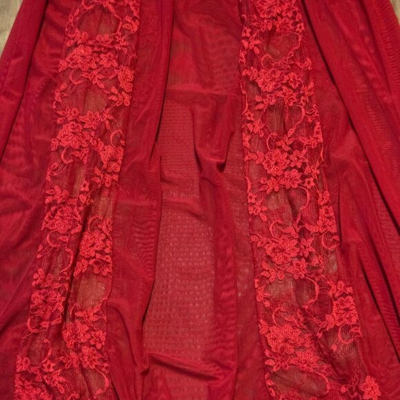 Avidlove Red Lace Sheer Babydoll Nightgown Lingerie Women’s XL Sexy Sleepwear - Picture 4 of 9